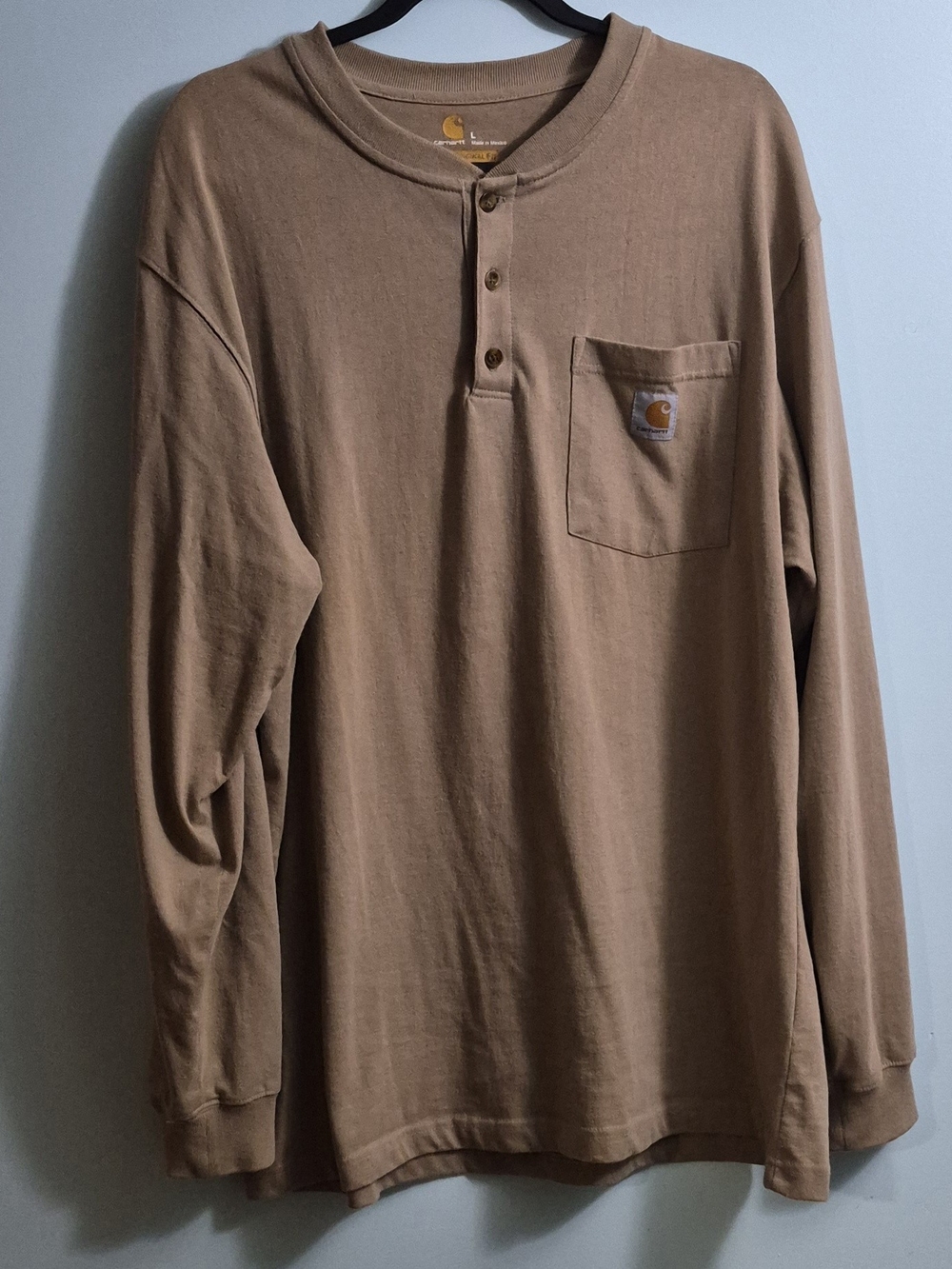 Carhartt Men’s Tan/Brown Long-Sleeve